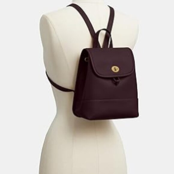 Coach Turnlock Backpack, B4/Black Currant, Medium main image 5